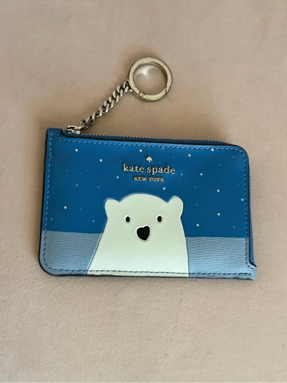 Kate Spade ❄️ Arctic Friends Medium L-Zip Card Holder